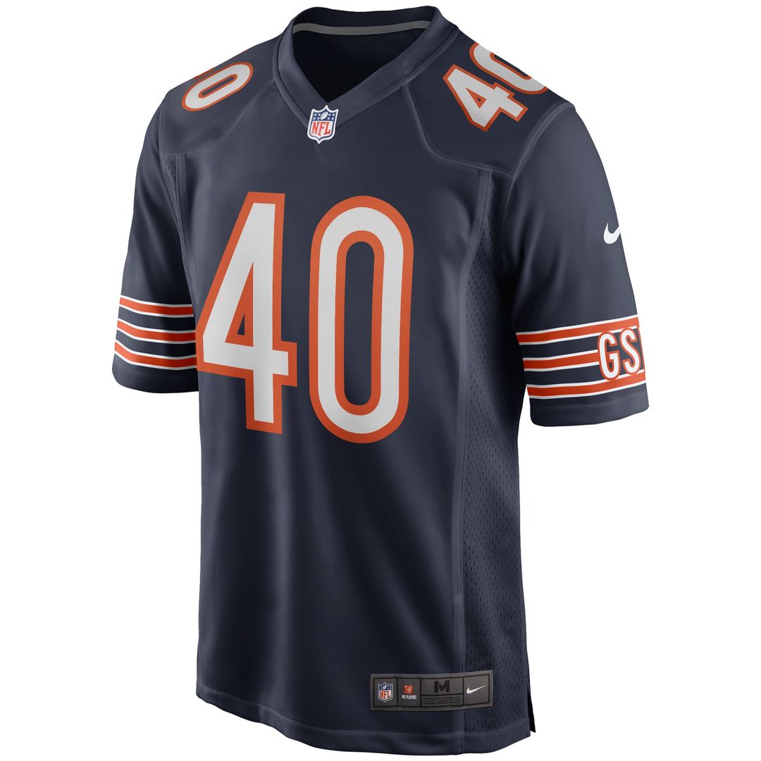 Gale Sayers Chicago Bears Navy Game Retired Player Jersey