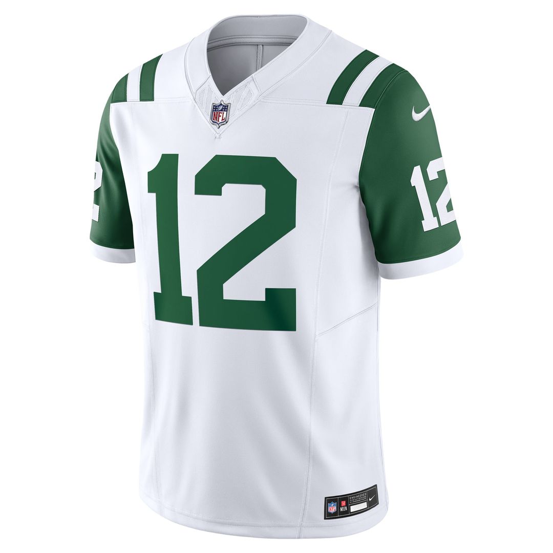 Joe Namath New York Jets White Classic Alternate Vapor F.U.S.E. Retired Player Limited Jersey