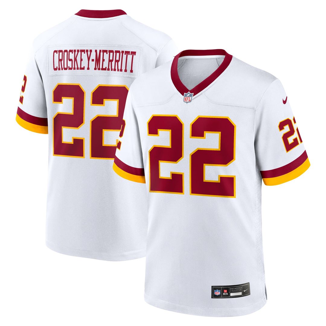 Jacory Croskey-Merritt Washington Commanders Black Hail Raiser Alternate Game Jersey