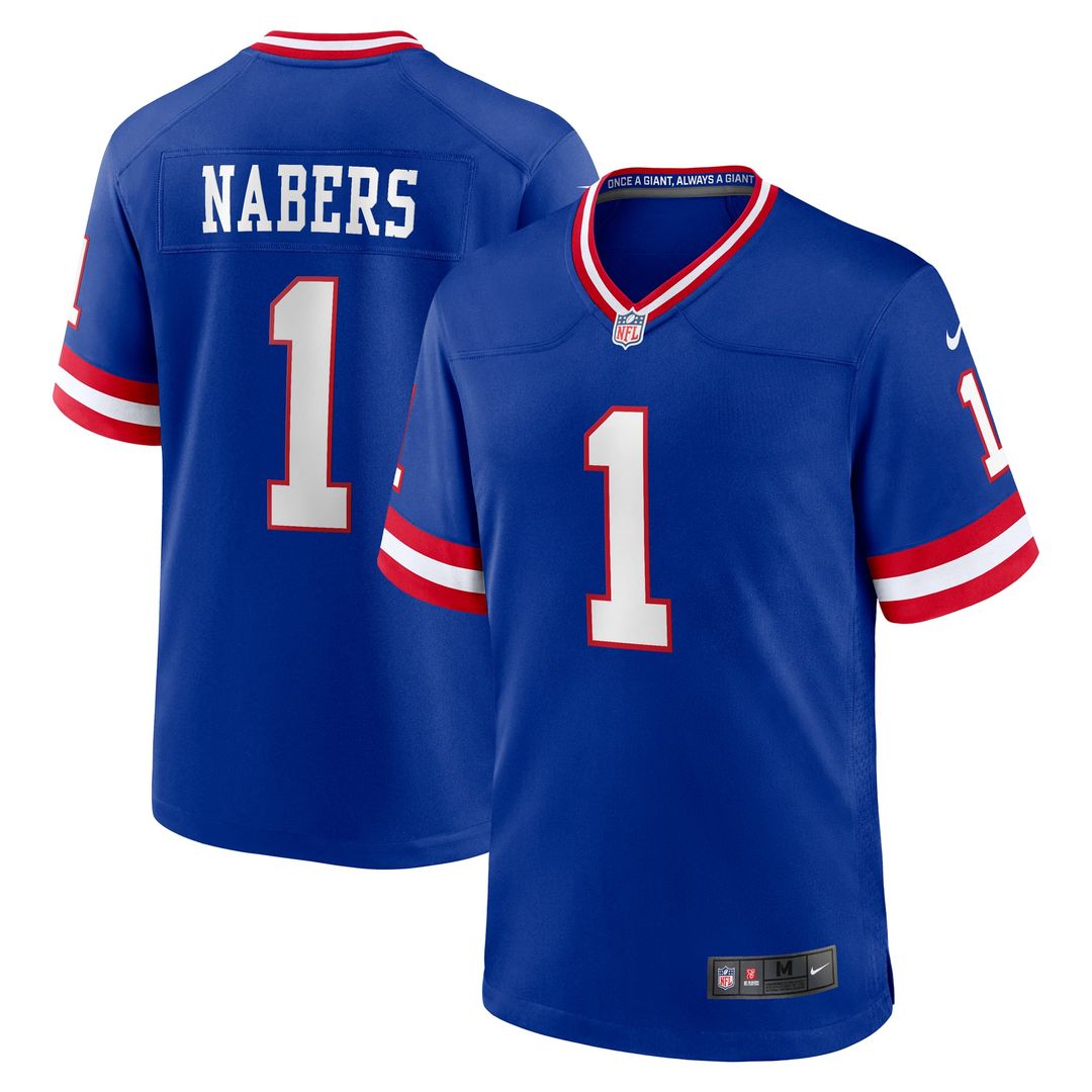 Malik Nabers New York Giants Royal Game Player Jersey