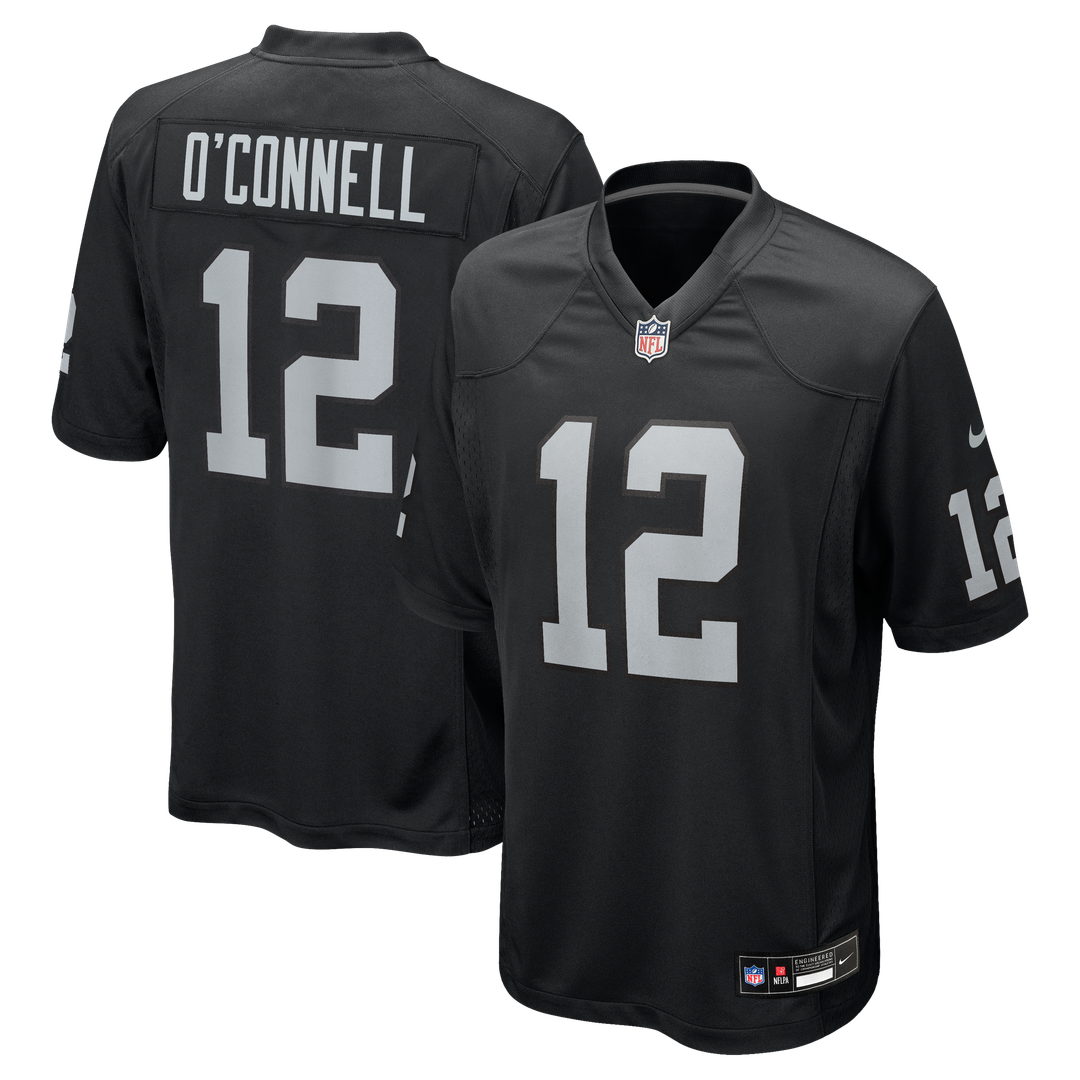 Aidan O'Connell Las Vegas Raiders Black Team Game Jersey