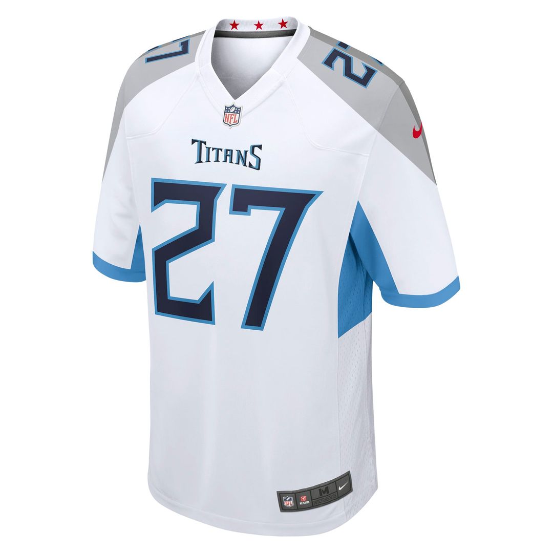Eddie George Tennessee Titans White Retired Player Game Jersey