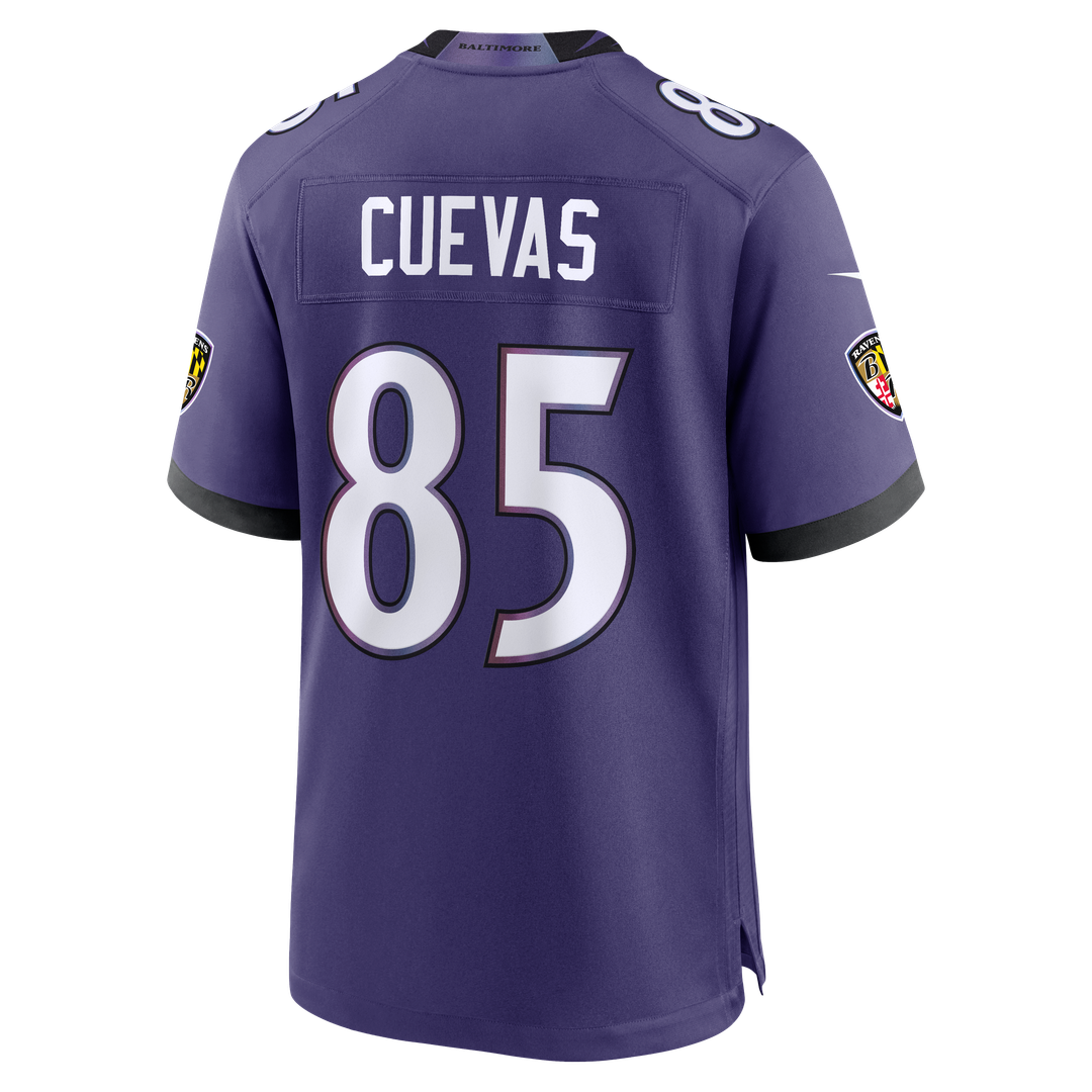 Josh Cuevas Baltimore Ravens Purple Team Game Jersey