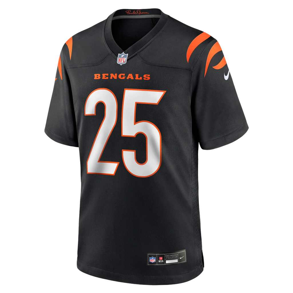 Tahj Brooks Cincinnati Bengals Black Team Game Jersey