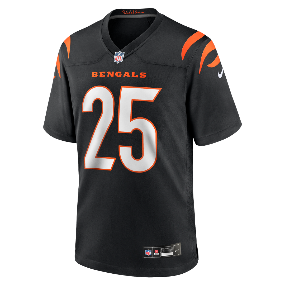 Tahj Brooks Cincinnati Bengals Black Team Game Jersey