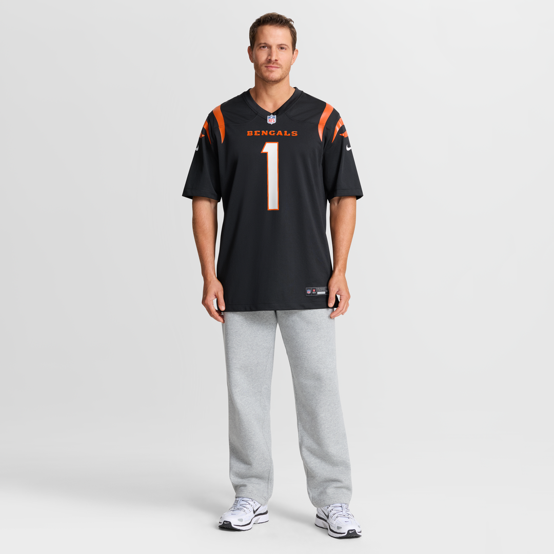 Cincinnati Bengals Number 1 Groom Black Game Jersey