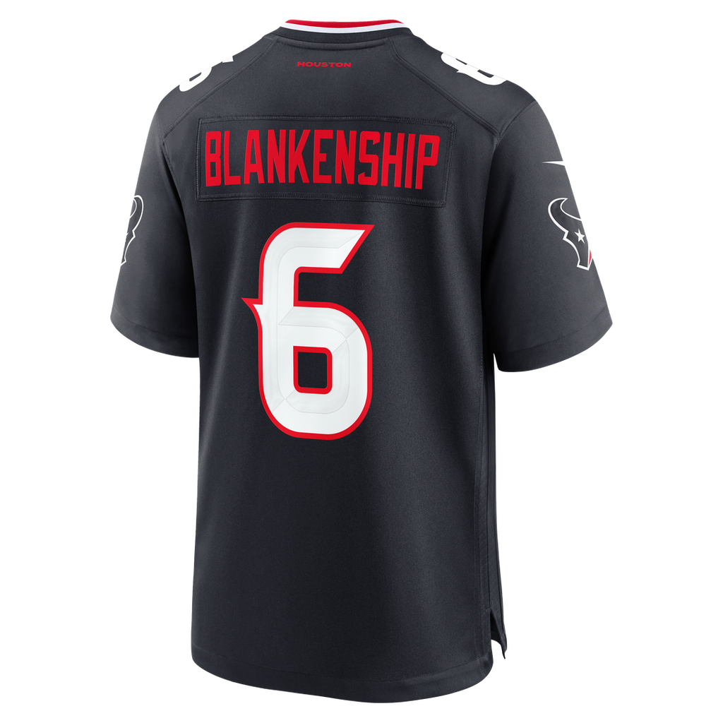 Reed Blankenship Houston Texans Navy Team Game Jersey