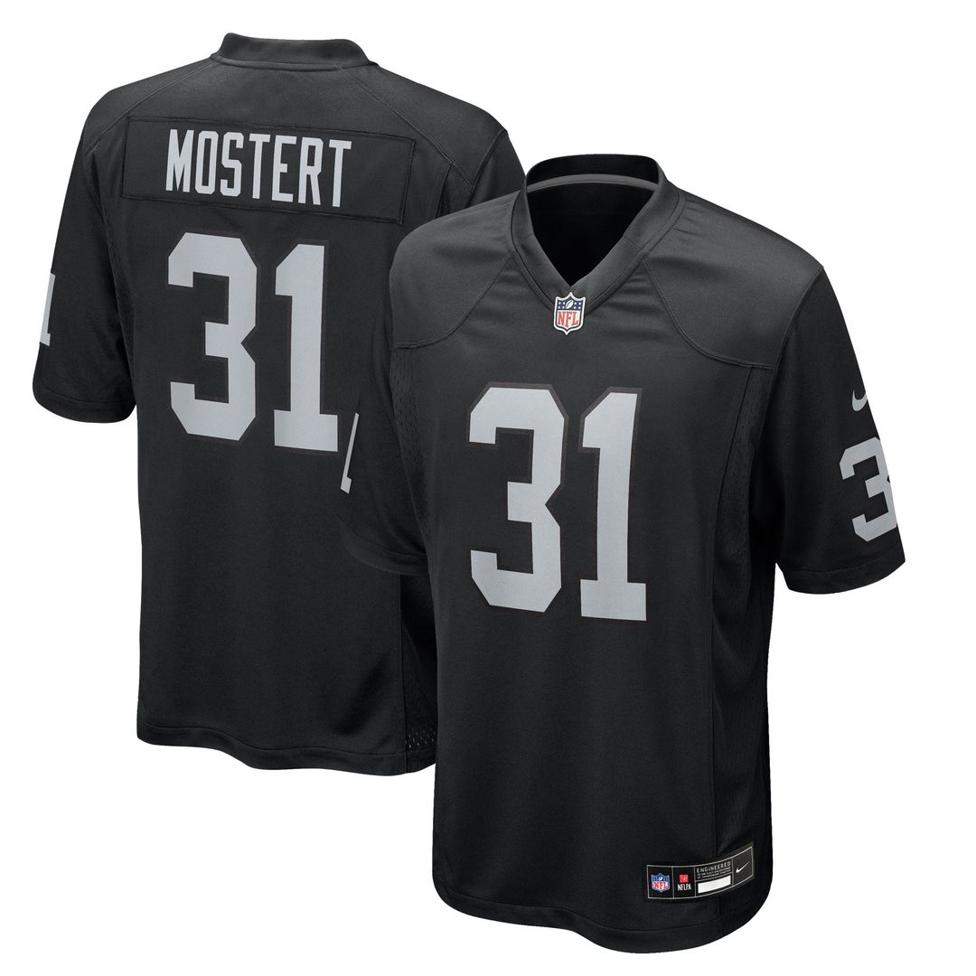 Raheem Mostert Las Vegas Raiders Black Team Game Jersey