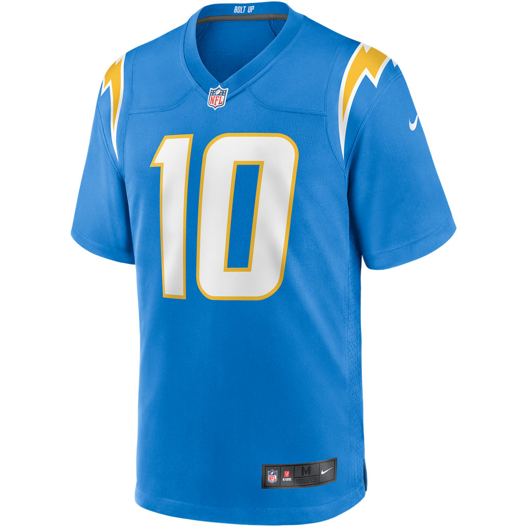 Justin Herbert Los Angeles Chargers Gold Alternate Charger Power Game Player Jersey