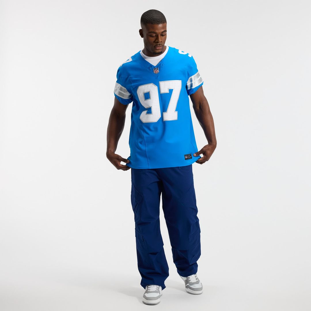 Aidan Hutchinson Detroit Lions Blue Alternate Vapor F.U.S.E. Elite Jersey
