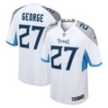 Eddie George Tennessee Titans White Retired Player Game Jersey