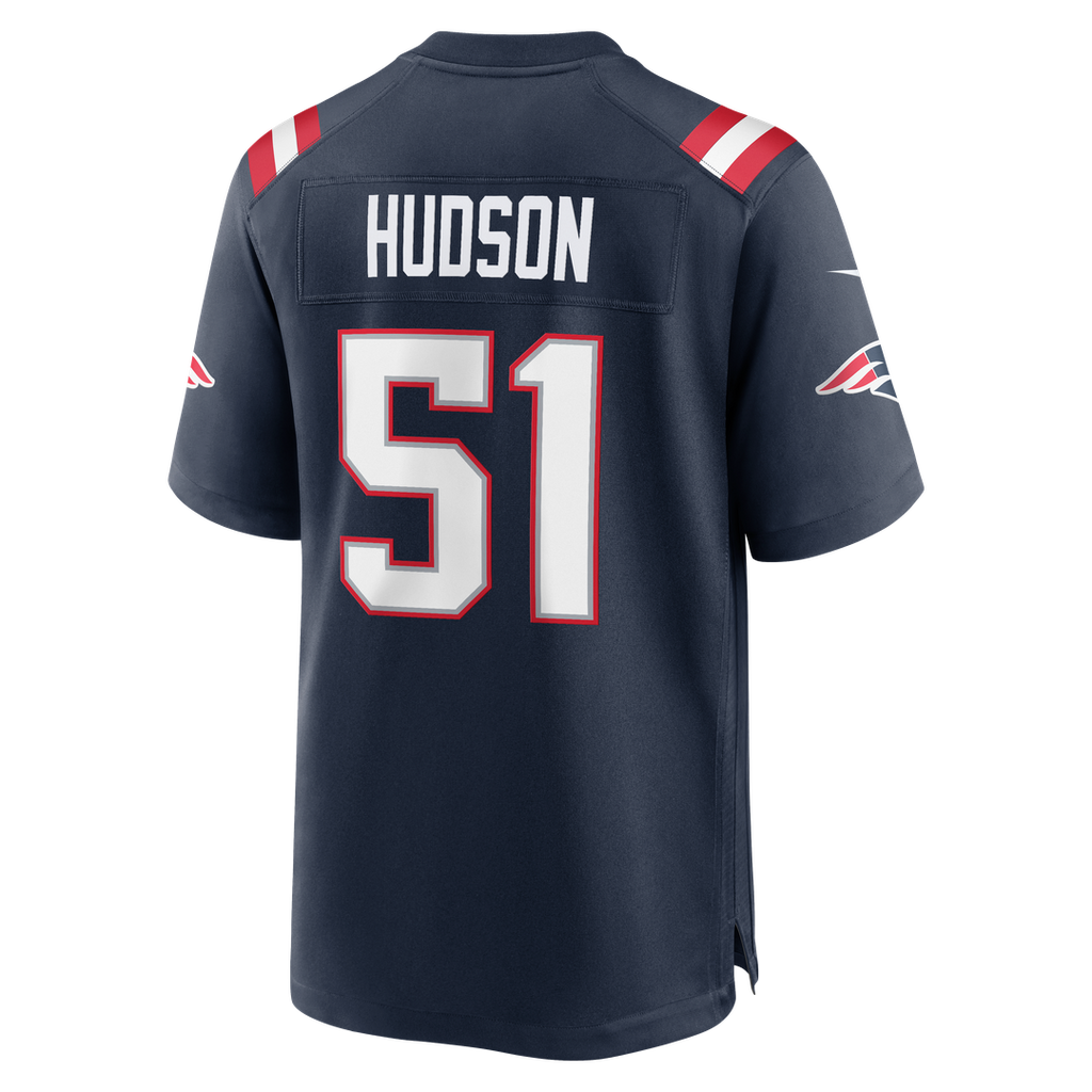 James Hudson New England Patriots Navy Team Game Jersey