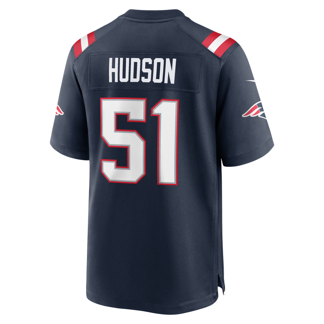 James Hudson New England Patriots Navy Team Game Jersey