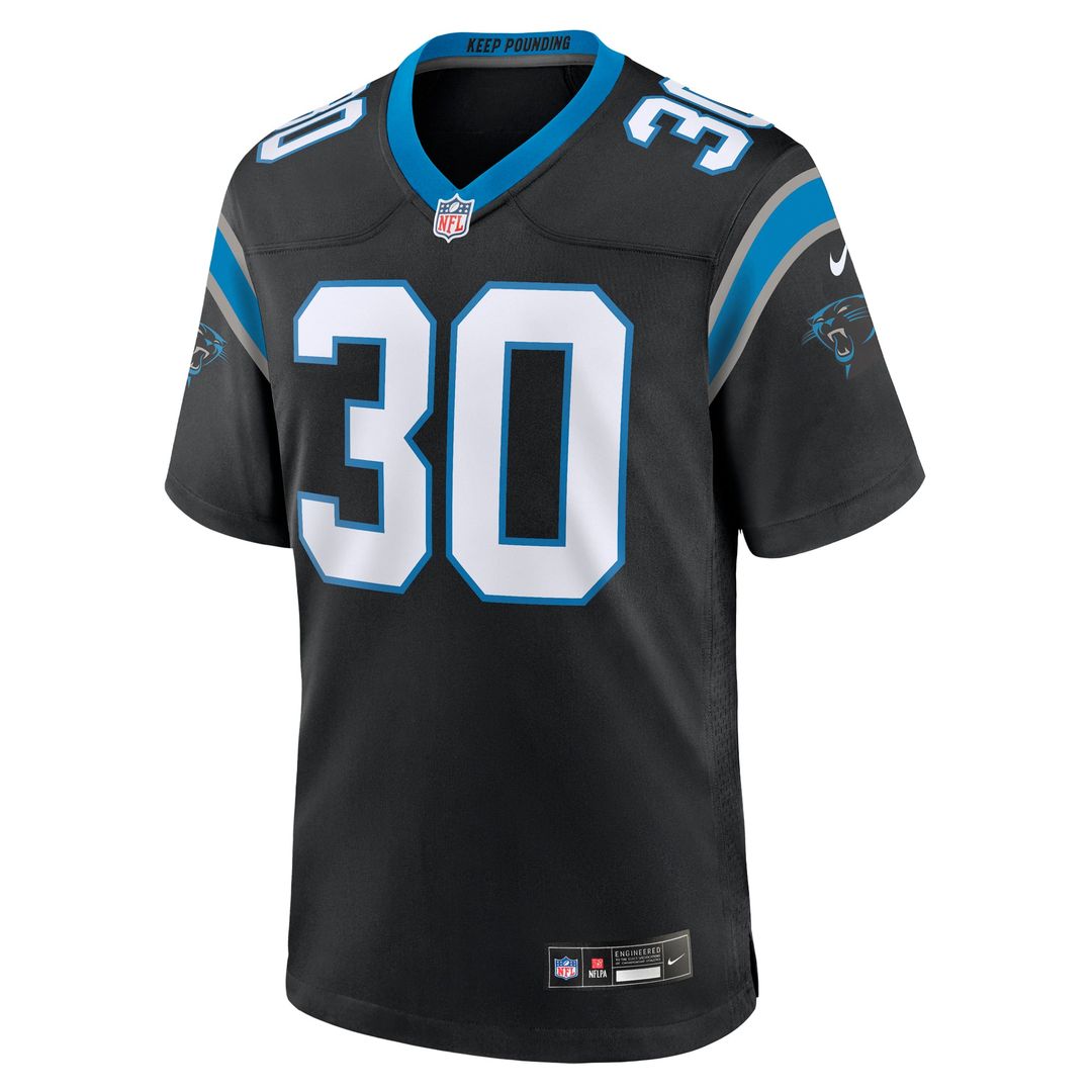 Chuba Hubbard Carolina Panthers Black Team Game Jersey