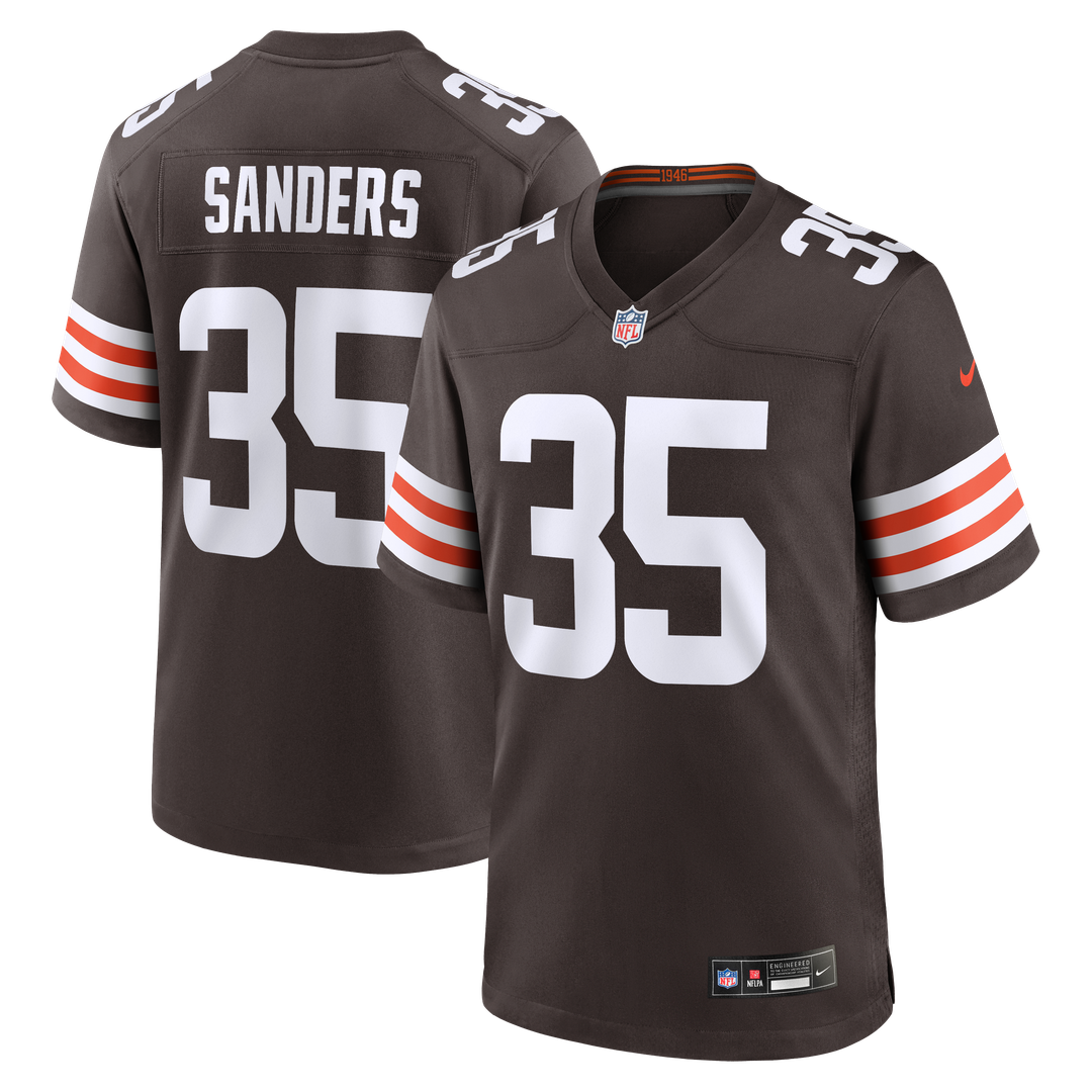 Raheim Sanders Cleveland Browns Brown Team Game Jersey