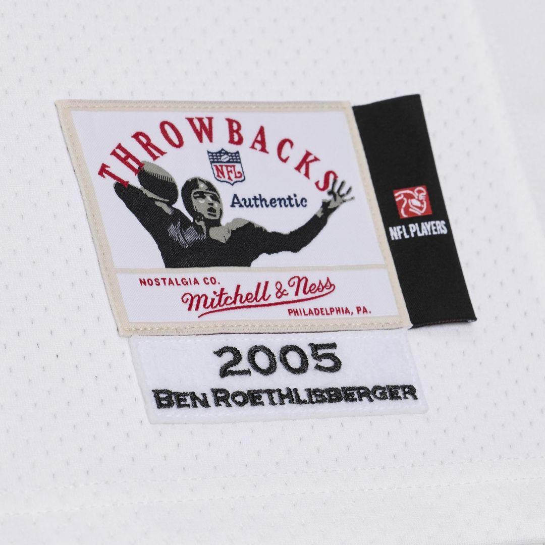 Ben Roethlisberger Pittsburgh Steelers White 2005 Authentic Throwback Jersey