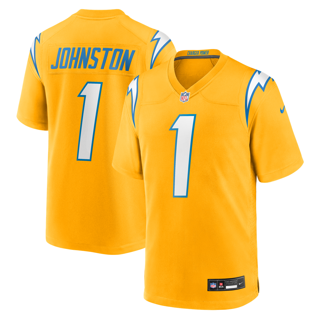 Quentin Johnston Los Angeles Chargers Gold Alternate Charger Power Game Player Jersey