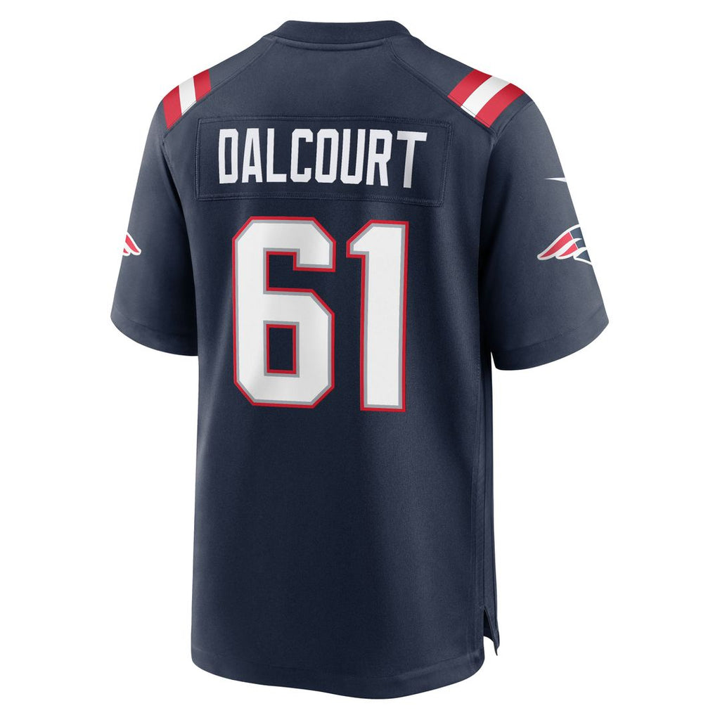 Darrian Dalcourt New England Patriots Navy Team Game Jersey
