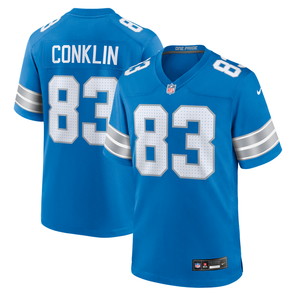 Tyler Conklin Detroit Lions Blue Team Game Jersey