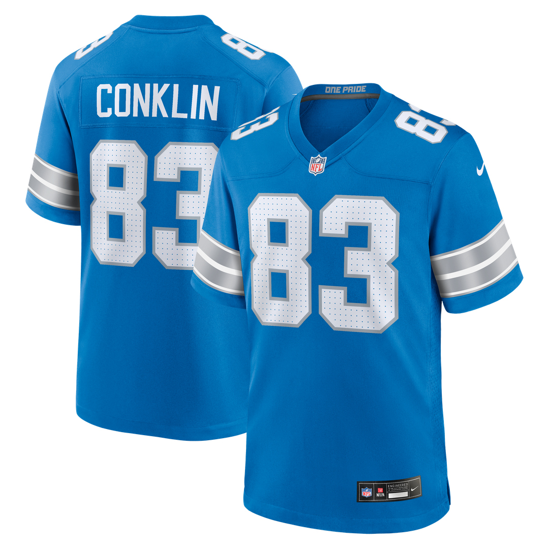 Tyler Conklin Detroit Lions Blue Team Game Jersey