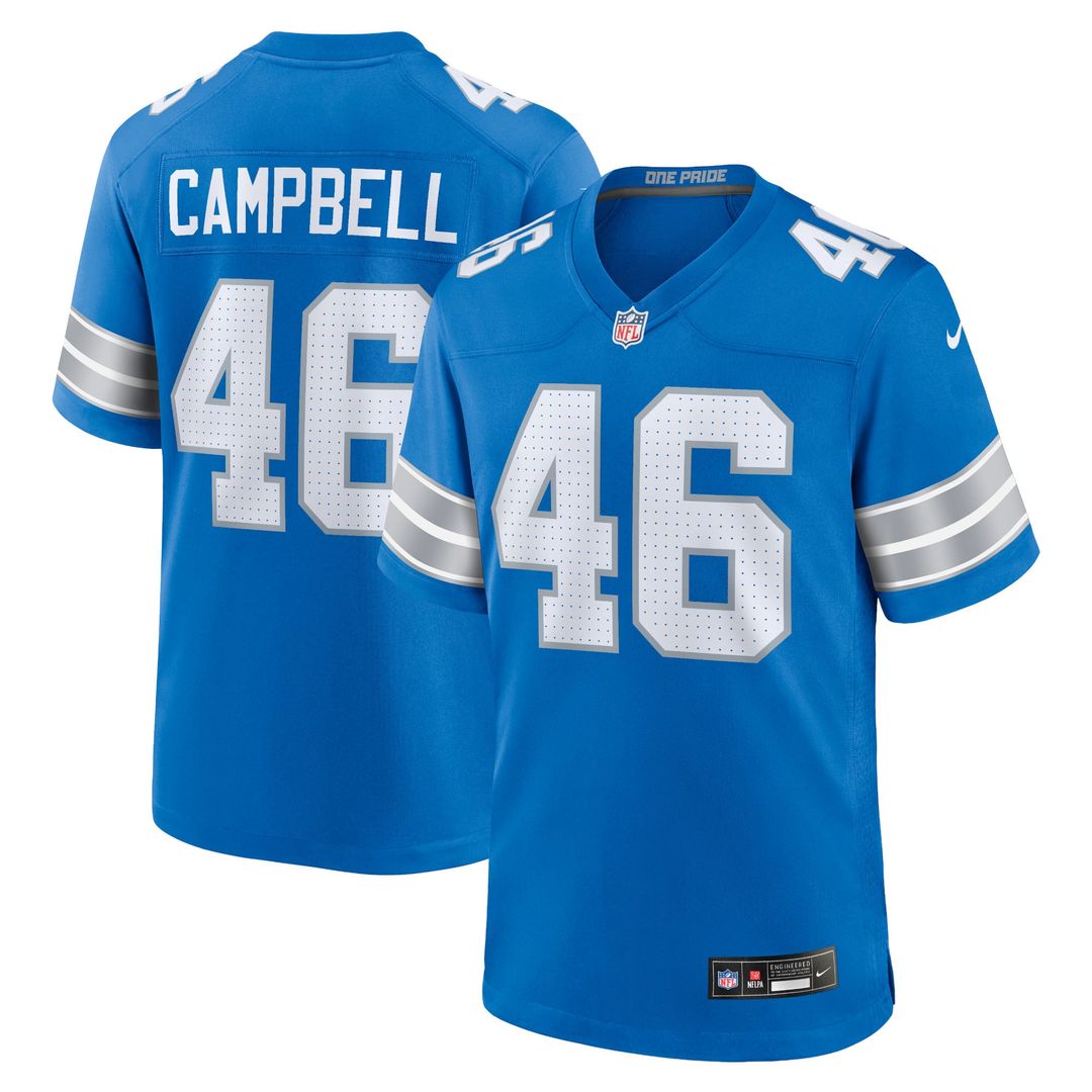 Jack Campbell Detroit Lions Black 2nd Alternate Game Jersey