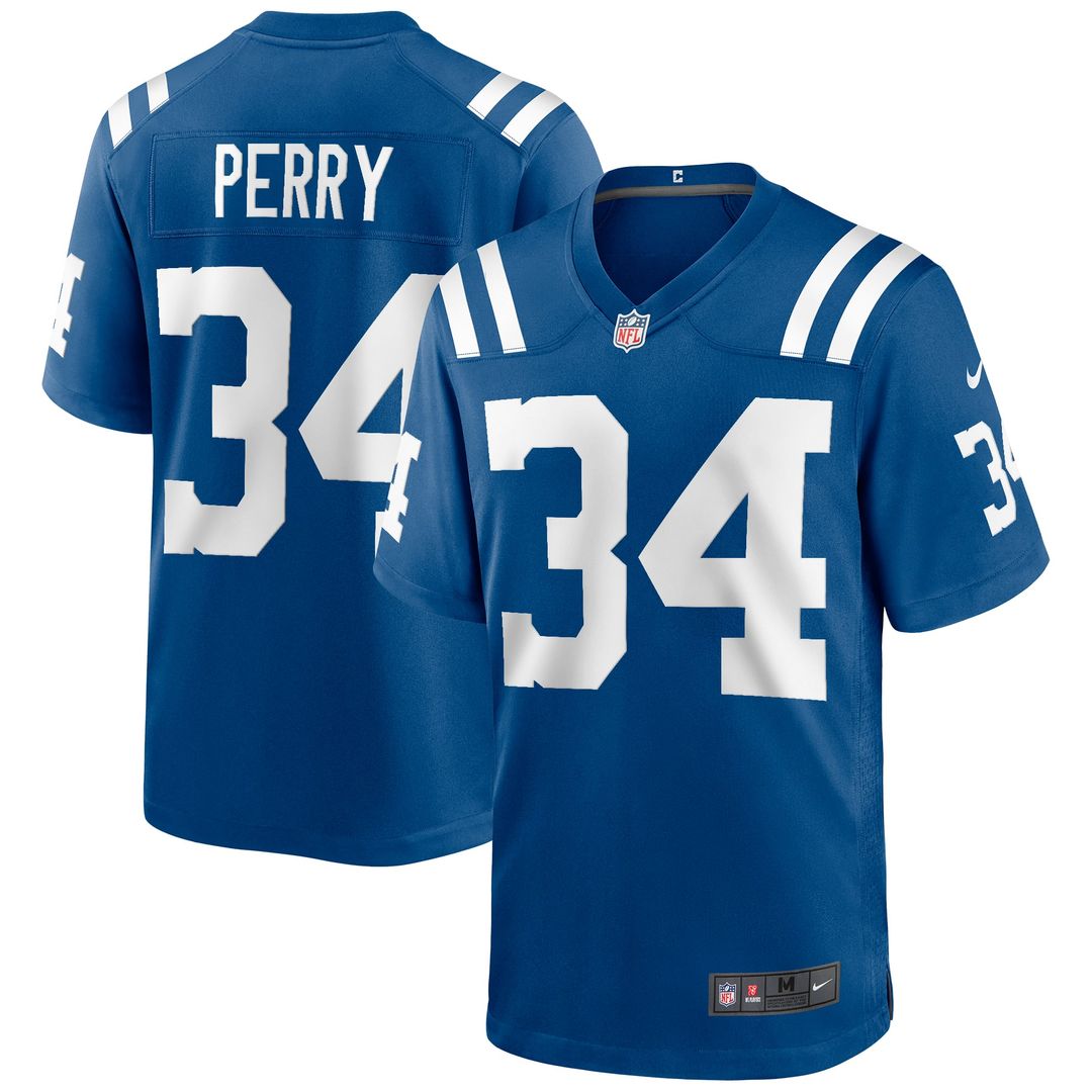 Joe Perry Indianapolis Colts Royal Game Retired Player Jersey
