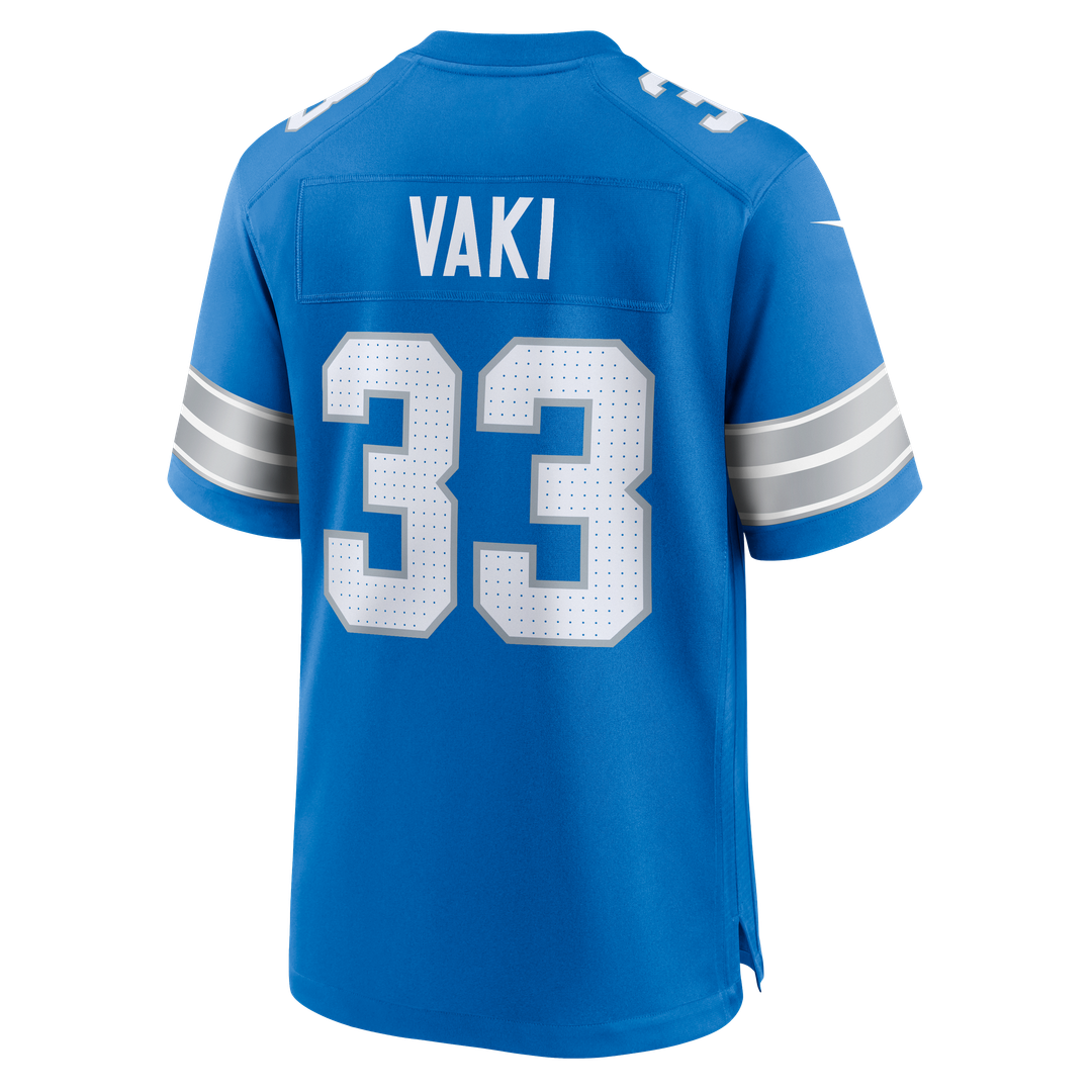 Sione Vaki Detroit Lions Blue Team Game Jersey
