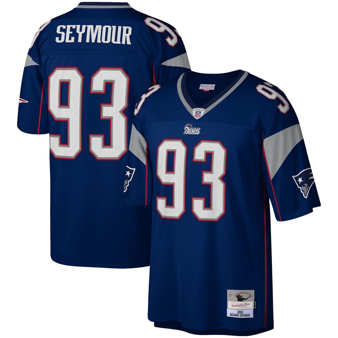 Richard Seymour New England Patriots Navy Legacy Replica Jersey