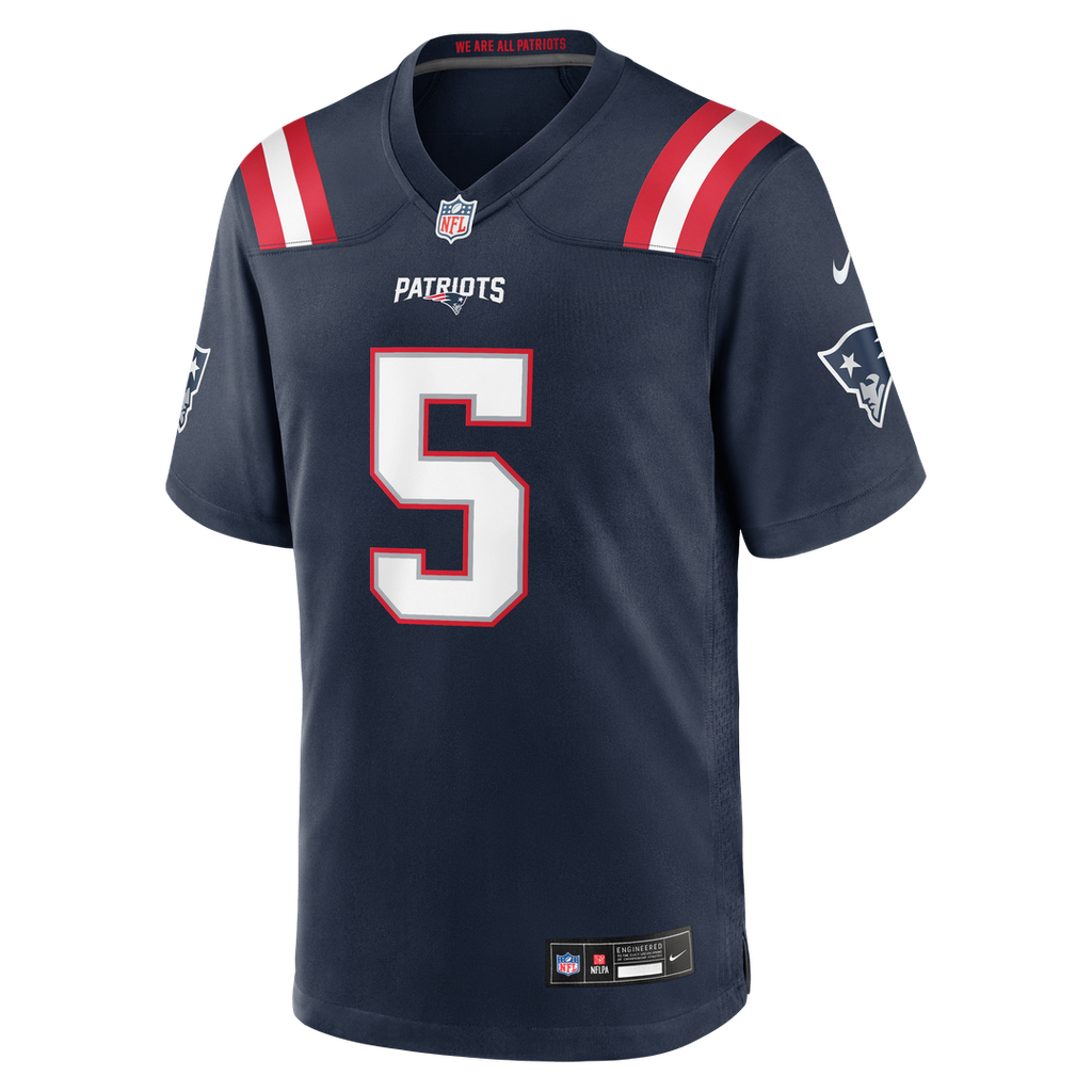 Dre'Mont Jones New England Patriots Navy Team Game Jersey
