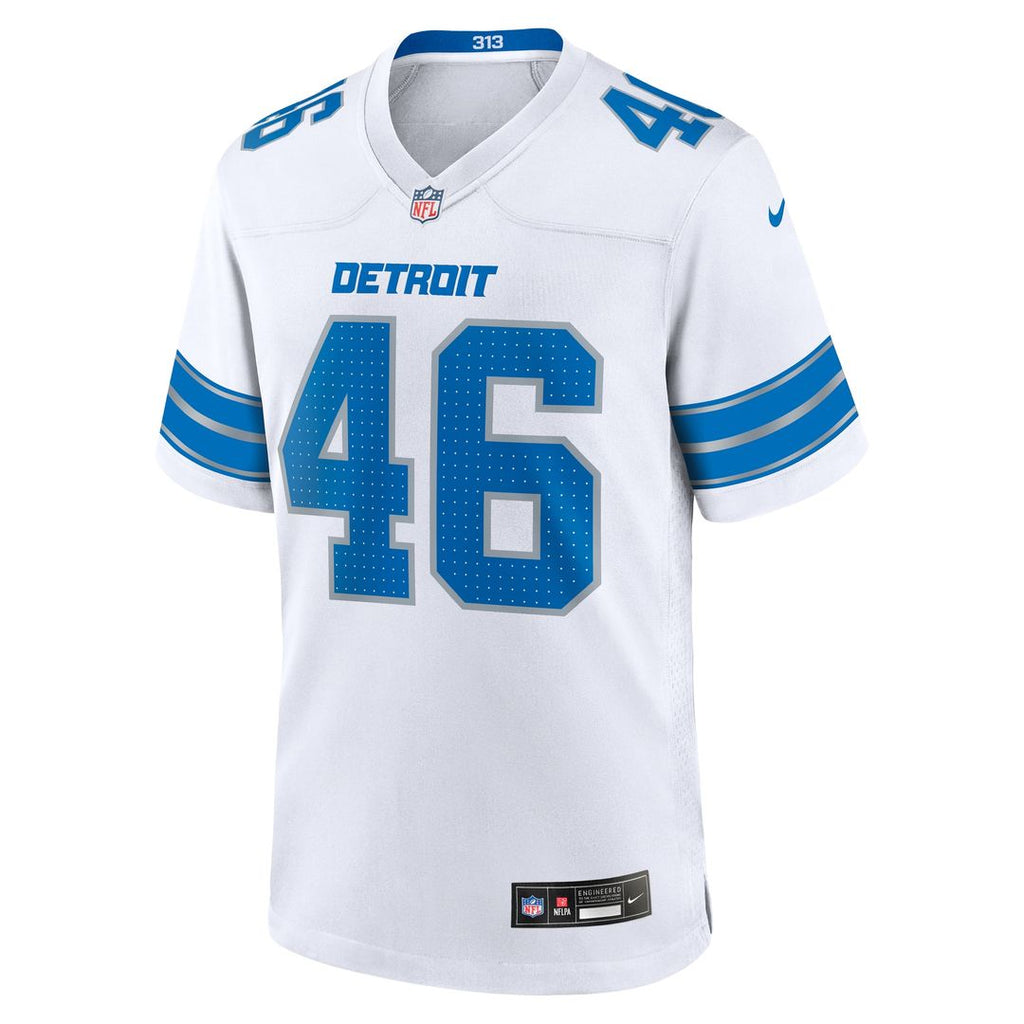 Jack Campbell Detroit Lions White White Game Jersey