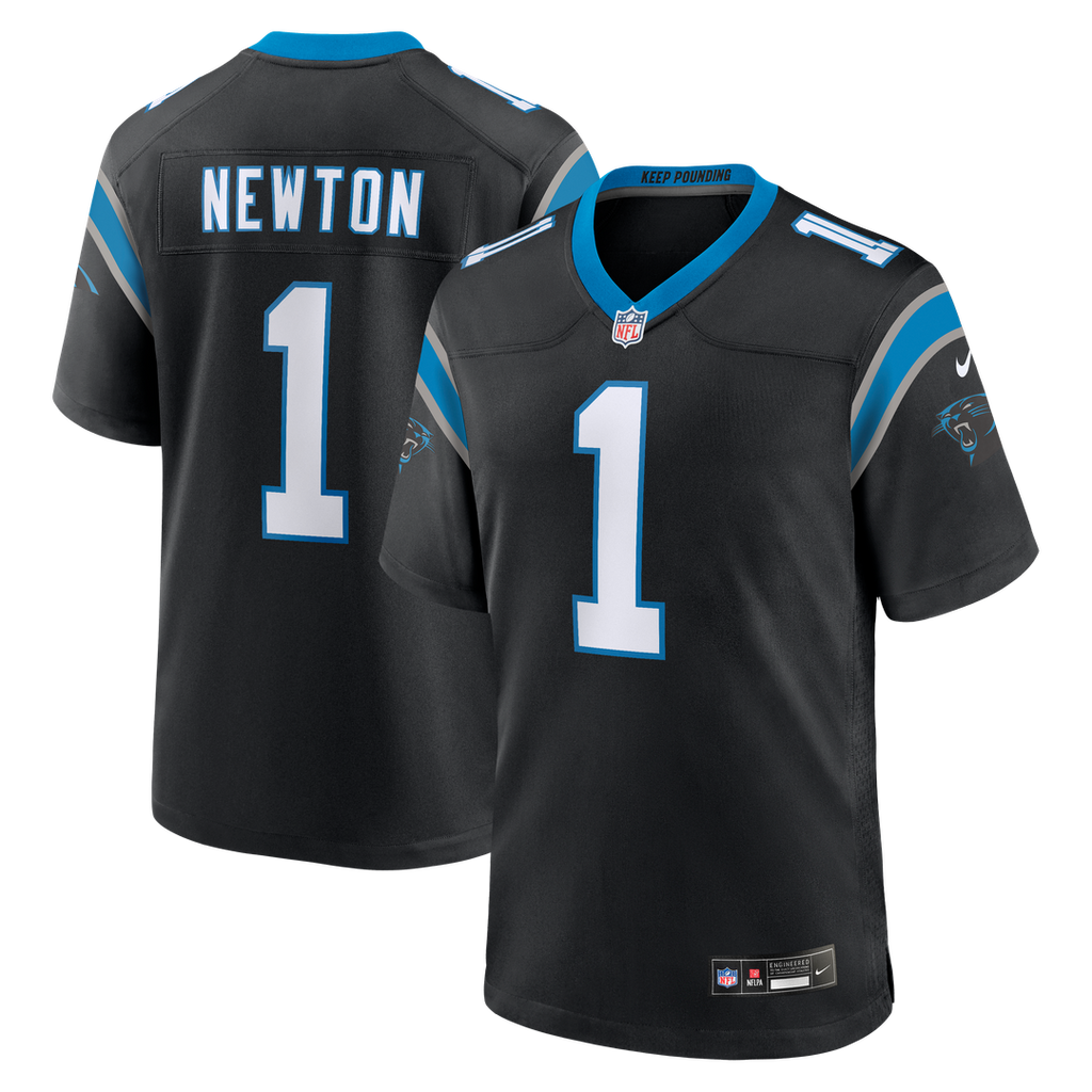 Cam Newton Carolina Panthers Black Team Retired Game Jersey