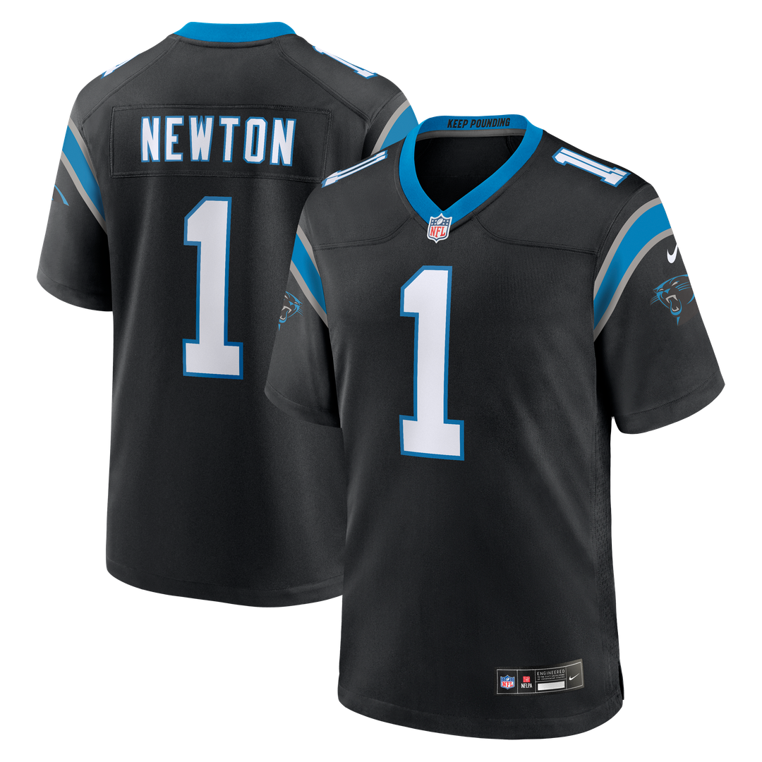 Cam Newton Carolina Panthers Black Team Retired Game Jersey