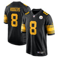 Aaron Rodgers Pittsburgh Steelers Black Alternate Game Jersey