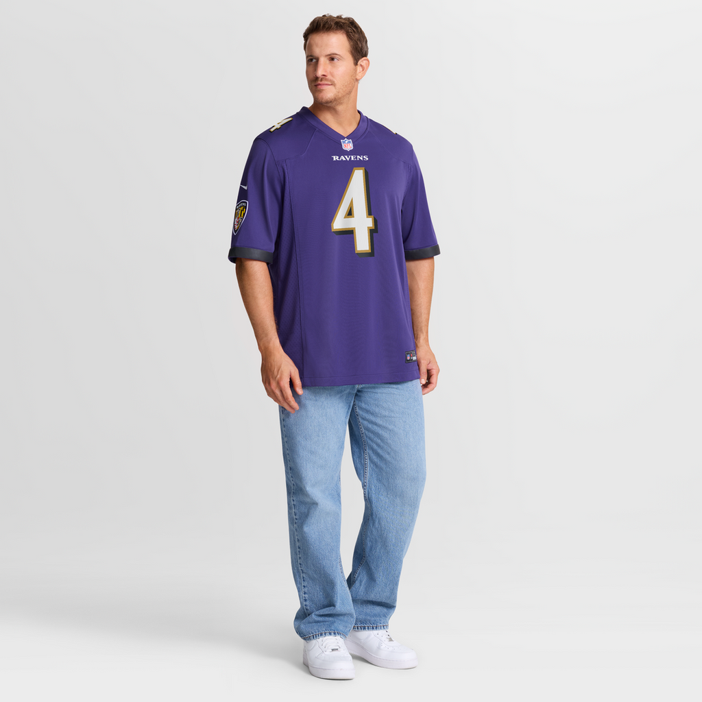 Zay Flowers Baltimore Ravens Purple Game Jersey