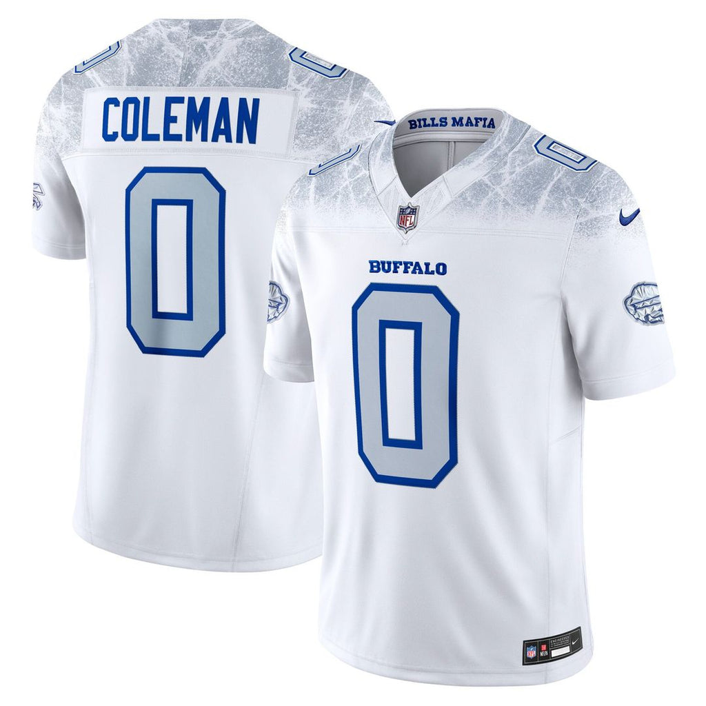 Keon Coleman Buffalo Bills White Rivalries Collection Stitched Limited Jersey