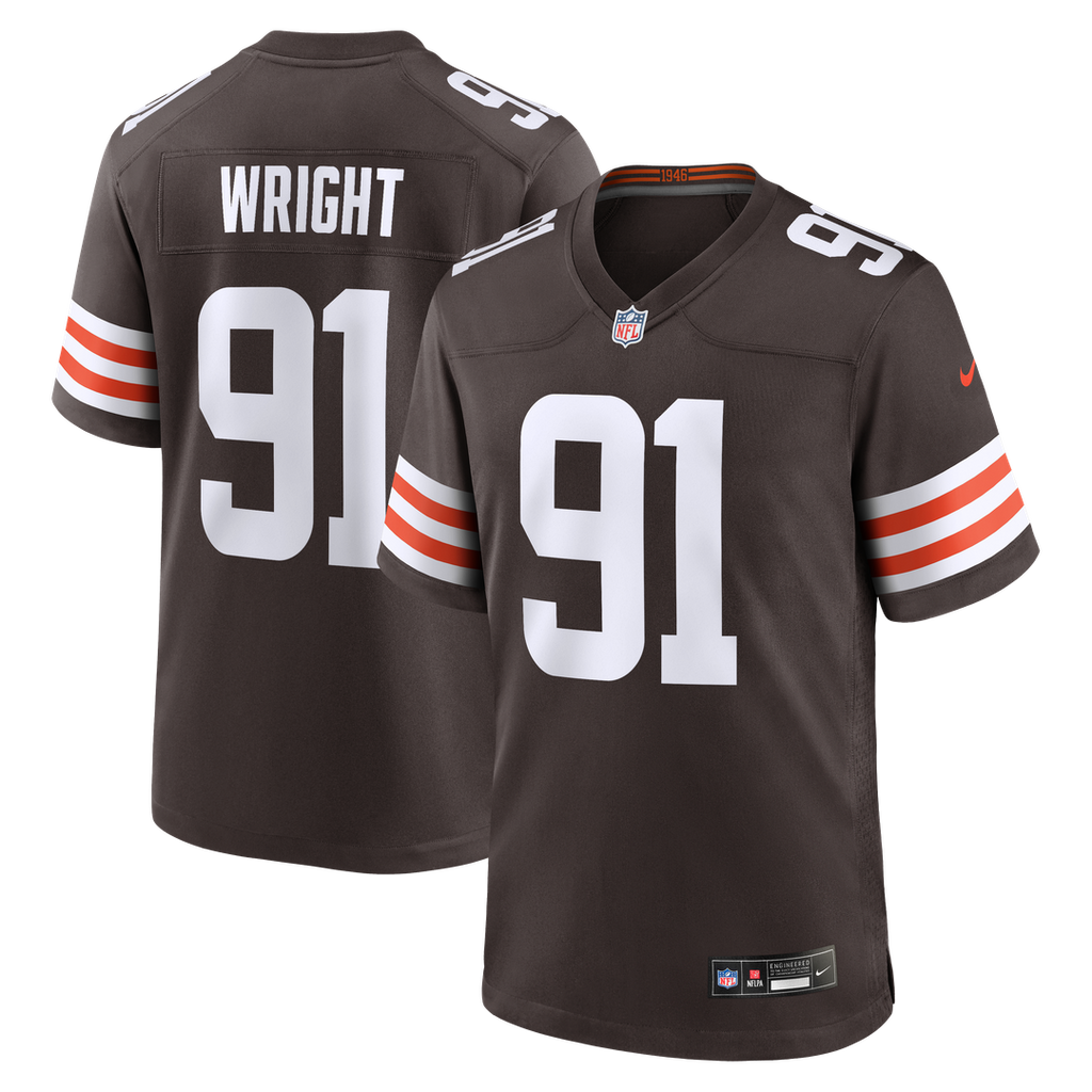 Alex Wright Cleveland Browns Brown Team Game Jersey