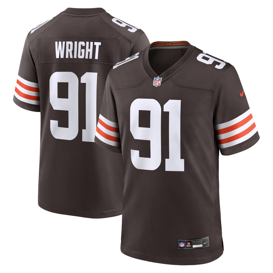 Alex Wright Cleveland Browns Brown Team Game Jersey