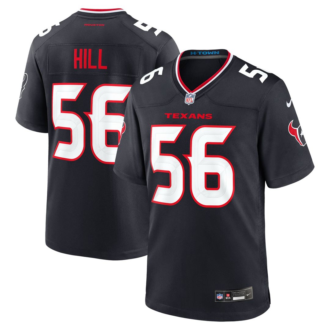 Jamal Hill Houston Texans Navy Team Game Jersey