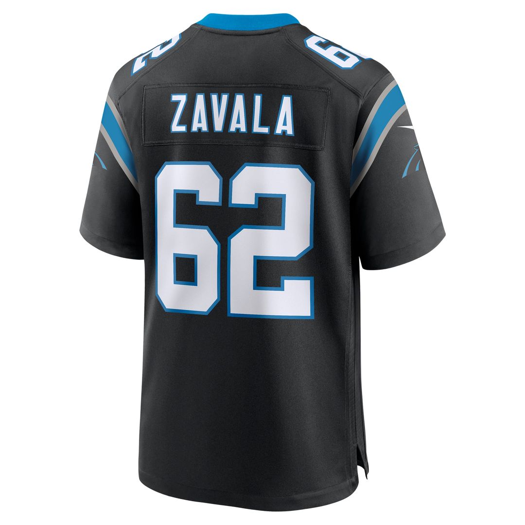 Chandler Zavala Carolina Panthers Black Game Jersey