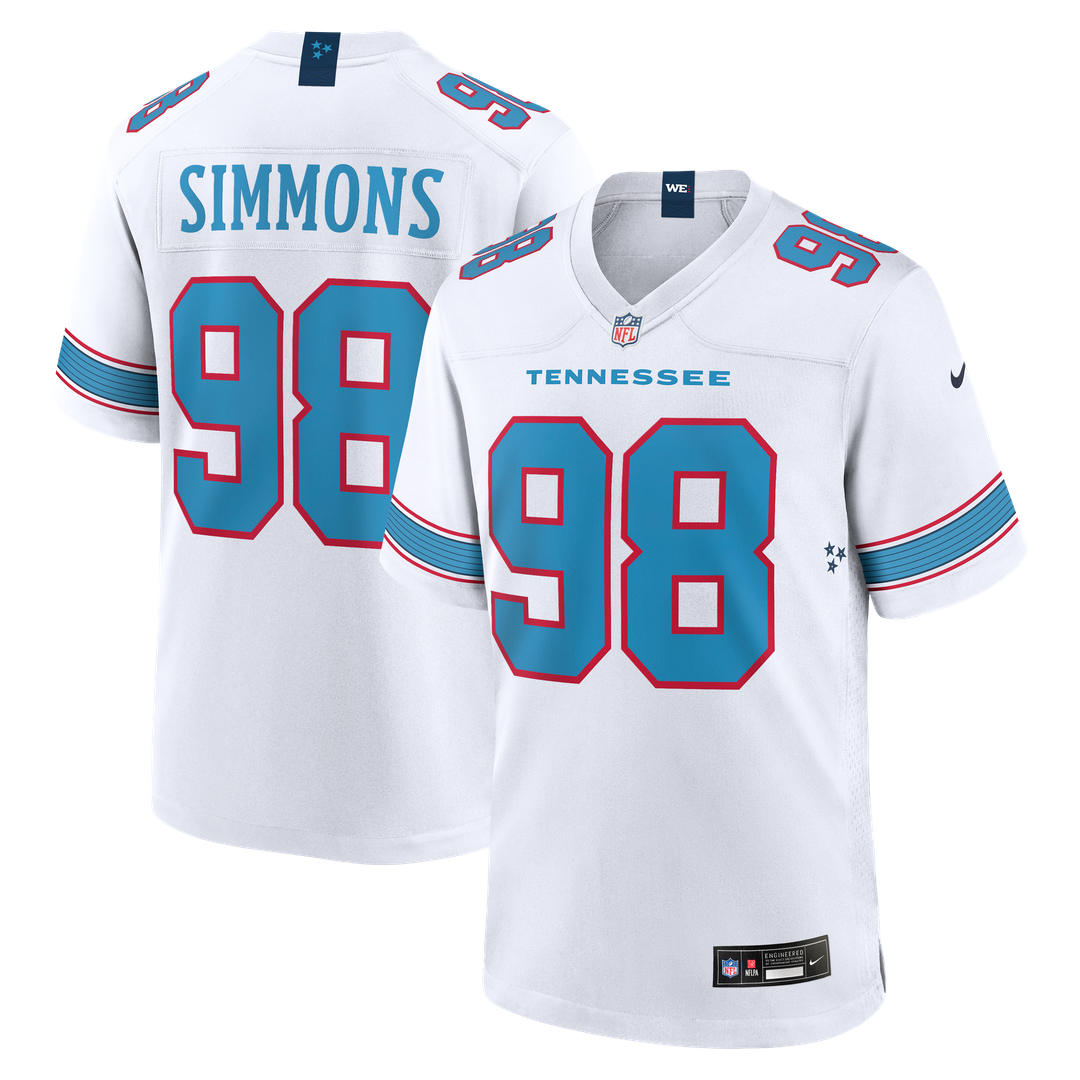 Jeffery Simmons Tennessee Titans Light Blue Game Jersey