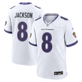 Lamar Jackson Baltimore Ravens White Game Jersey