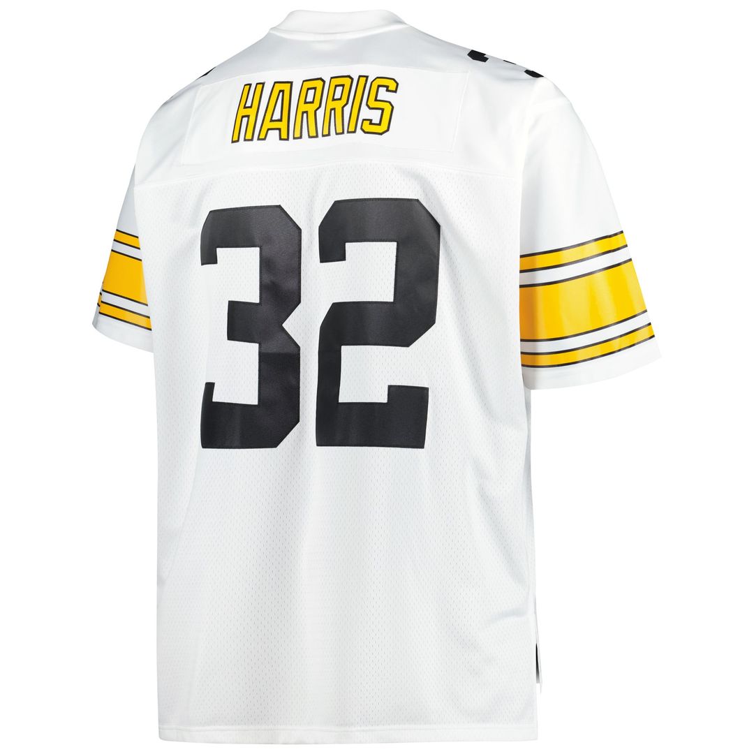 Franco Harris Pittsburgh Steelers White Big & Tall 1976 Retired Player Replica Jersey