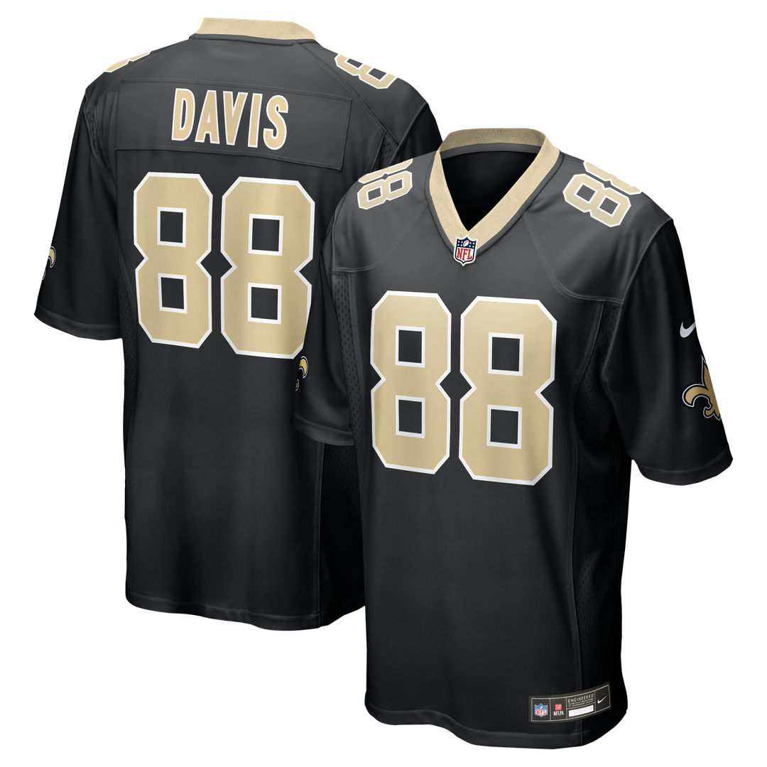 Shaquan Davis New Orleans Saints Black Game Jersey