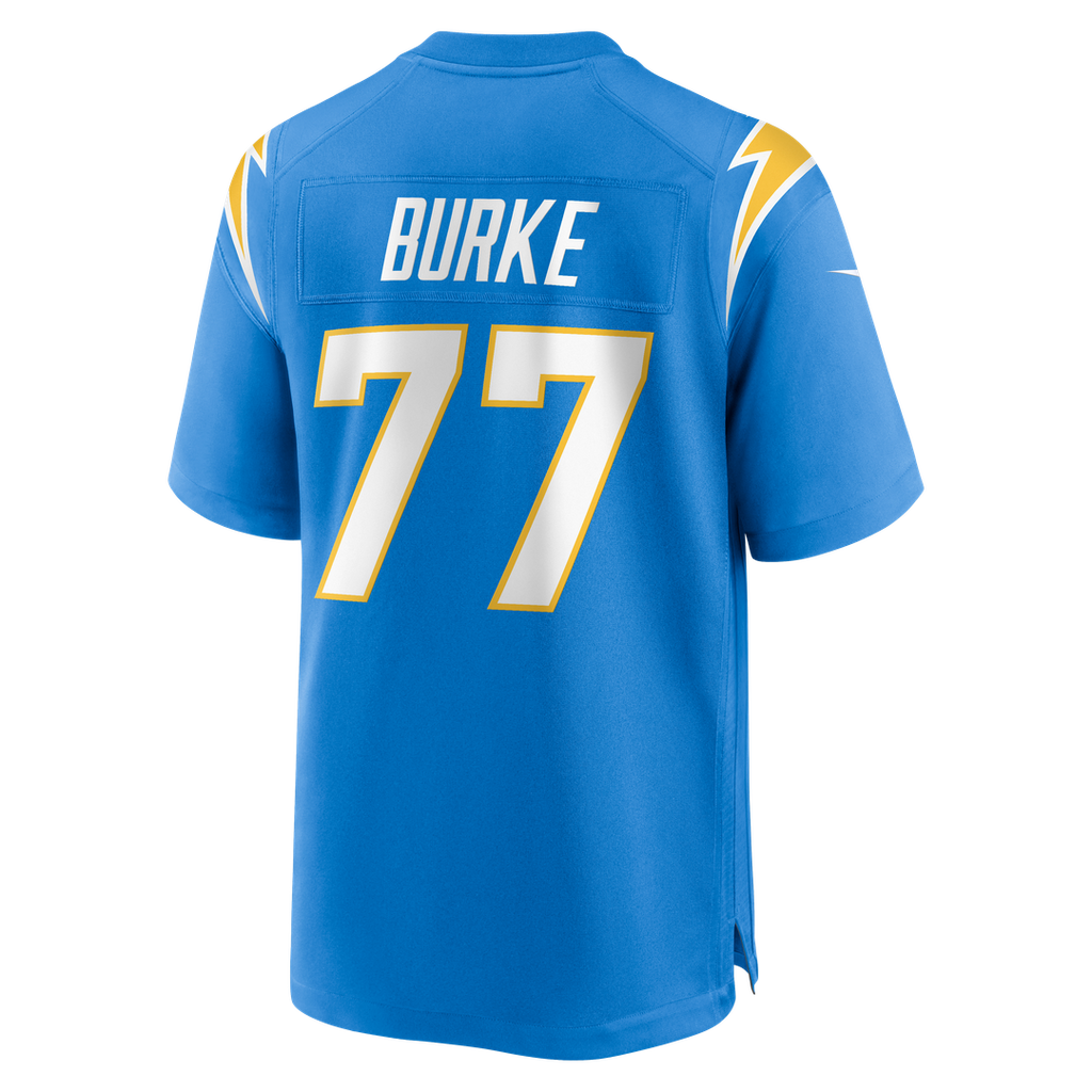 Travis Burke Los Angeles Chargers Powder Blue Team Game Jersey