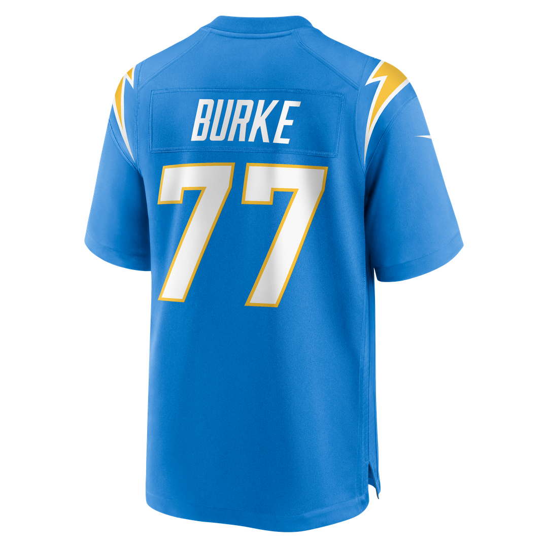 Travis Burke Los Angeles Chargers Powder Blue Team Game Jersey