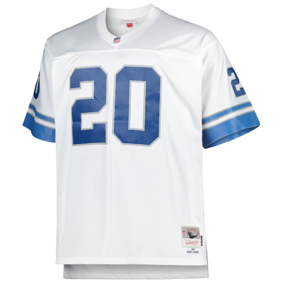 Barry Sanders Detroit Lions Blue Big & Tall 1996 Retired Player Replica Jersey