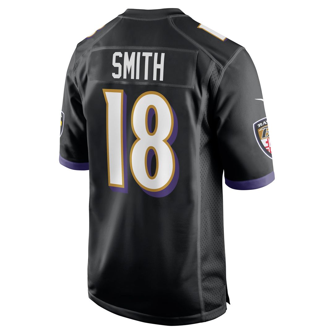 Roquan Smith Baltimore Ravens Black Alternate Game Jersey