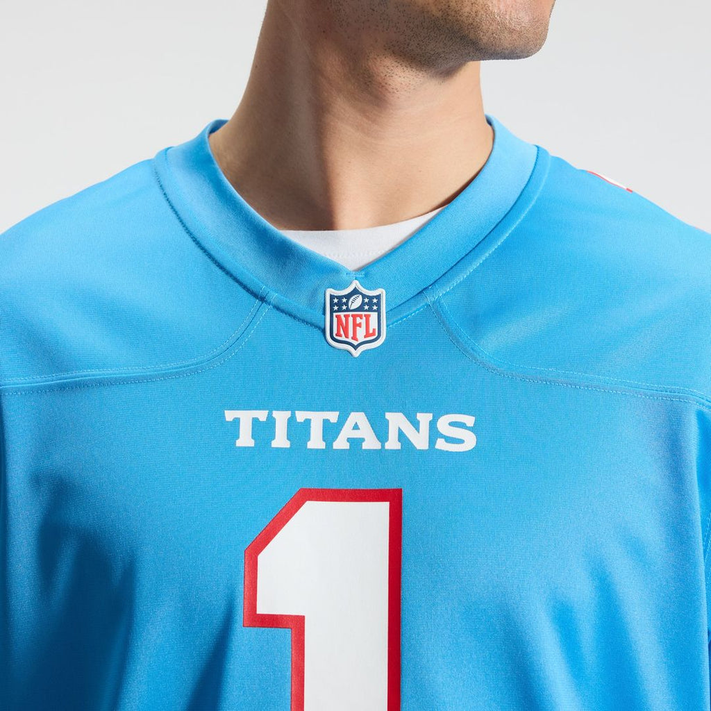 Cameron Ward Tennessee Titans Light Blue Game Jersey