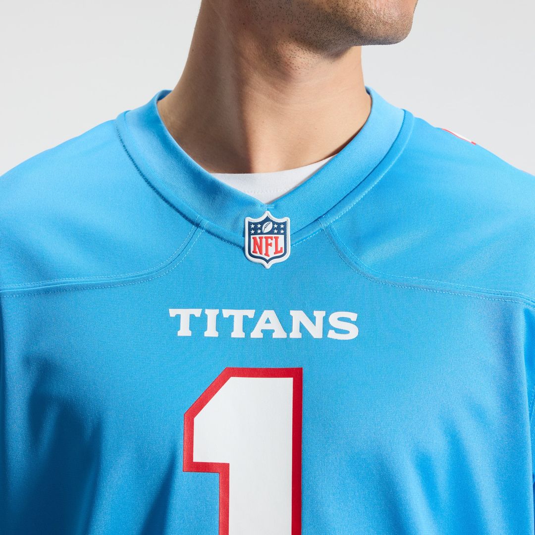 Cameron Ward Tennessee Titans Light Blue Game Jersey