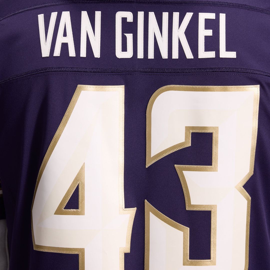 Andrew Van Ginkel Minnesota Vikings Purple 2026 Rivalries Collection Stitched Limited Jersey
